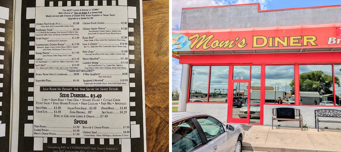 Mom's Diner Menu