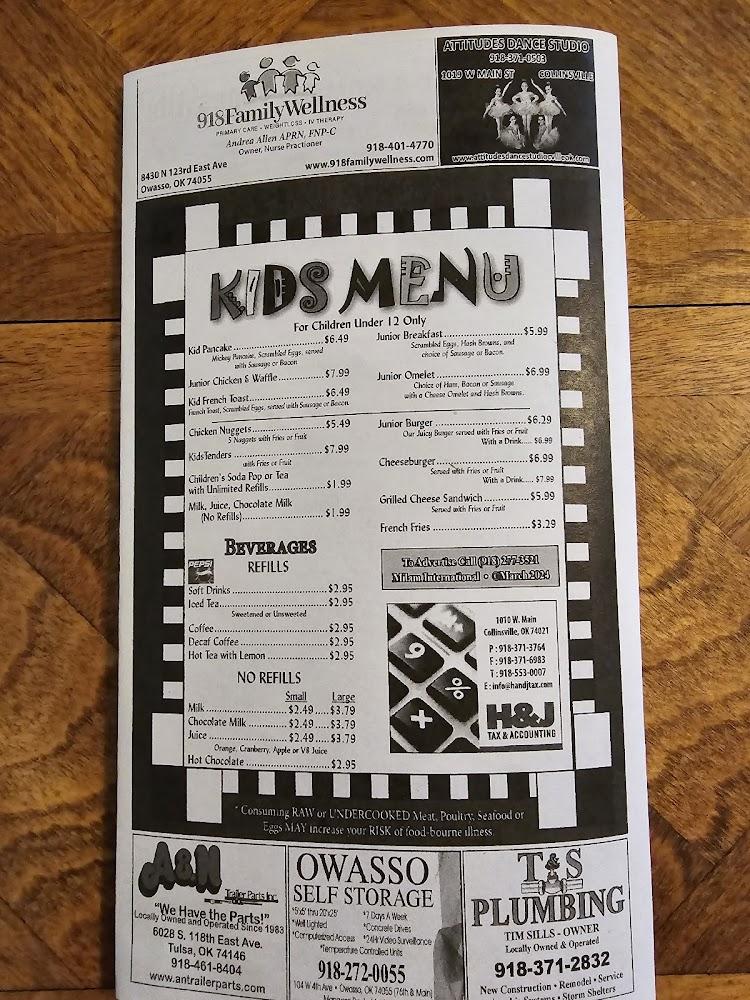 Mom's Diner Menu image 2